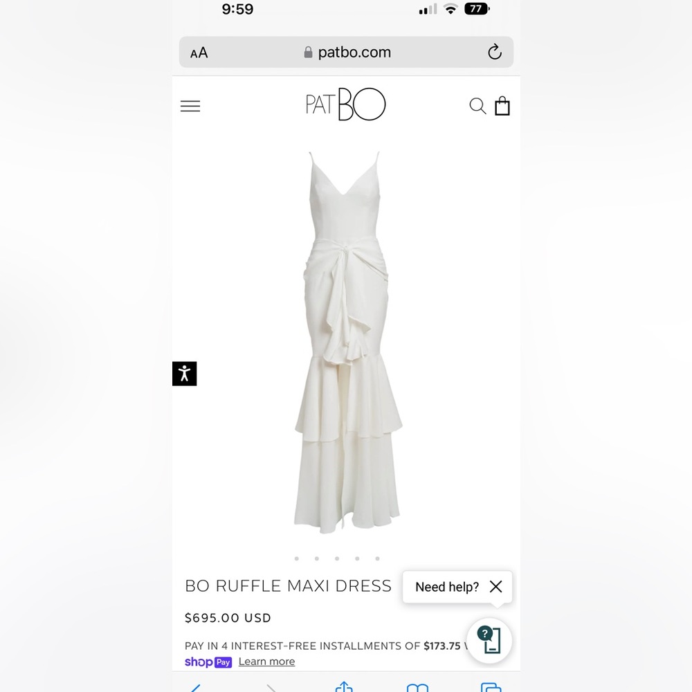 PatBO BO RUFFLE MAXI DRESS - Picture 4 of 7